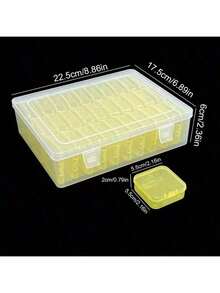 1/10/15/21/31件装多用途透明塑料收纳盒，迷你透明珠子收纳盒，带铰链盖的透明盒和长方形透明工艺用品盒，可用于整理耳环、戒指、珠宝和美甲配件包、化妆包、收纳盒、化妆品收纳盒、化妆包、化妆收纳盒、洗漱包、桌面收纳盒、化妆包、化妆袋、化妆品收纳盒、化妆包、珠宝盒、化妆刷架、化妆刷架、香水收纳盒、化妆包，是送给女性的礼物、圣诞礼物、女性礼物创意、房间装饰的理想之选。 - 彩色 - 查看 6