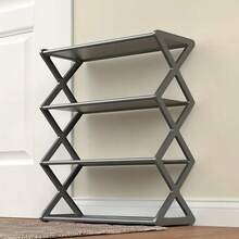 4-Tier Metal Shoe Rack | Space Saving, Easy Assembly | Suitable For Home, Apartment, Entryway, Bedroom, Dorm Storage, Can Be Used For Small Closet Organization, Hallway And Corridor, Multi-Pair Shoe Organizer, Sturdy Frame, Neat Display, Small Footprint, Ideal For Tight Spaces, Quick Installation, Great Gift For Back To School, Holiday Gatherings, Christmas And Thanksgiving Hosting, Perfect For Seasonal Closet Organization, Holds Up To 15 Pairs Of Shoes - Multicolor - View 8