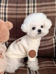 1pc Pet Sweatshirt For Autumn/Winter, Comfortable Versatile Dog/Cat Base Layer, Suitable For Yorkshire Terrier, Pomeranian, Maltese, Chihuahua, Russian Blue And Other Medium/Small Cats & Dogs, For Indoor And Outdoor Wear - Multicolor - View 18