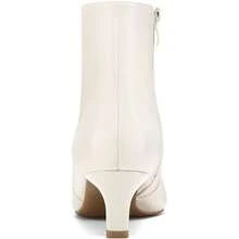 Sexy Square Toe Kitten Heel Booties For Women, Fashion Solid Color Side Zipper Ankle Boots With Faux Leather ,Comfortable Versatile Women Shoes - 奶油色PU - 查看 4