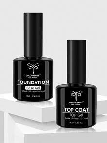 No Wipe Gel Top Coat, Shine Finish And Long Lasting, Soak Off LED Nail Lamp Gel Gifts For Women - Clear - View 16