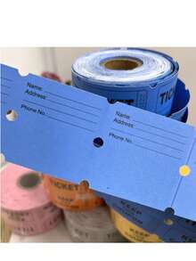 200 peças/Conjunto de Bilhetes de Rifa em Rolo Duplo, Bilhetes para Eventos, Carnavais, Prêmios de Porta, Bebidas e Mais, Bilhetes de Loteria Estudantil, Presentes para Amigos no Natal e Halloween