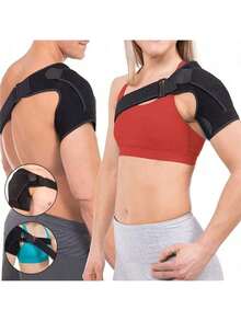 可调节弹性压缩肩垫，适用于健身力量训练，透气网眼，符合人体工程学设计，男女通用 - 黑色 - 查看 11