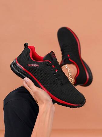 Unisex Casual Shoes, Size 36-45, Lace-Up Soft Bottom Flat Comfortable Black Shoes, Lightweight Low-Top Daily Wear, Streetwear Fitness Walking Shoes, Men's Tennis Shoes, Men's Outdoor Hiking Shoes, Men's Running Shoes, Men's Training Shoes, Men's Mesh Breathable Shoes