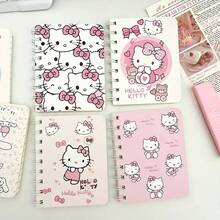 4 Pcs/2 Pcs Sanrio Hello Kitty, Cinnamon Dog, Kuromi, And Girly Heart A5/A7 Spiral Notebooks. High-Value Series Notebooks, Cute Exercise Books. Student Stationery - Thick, Cute Cartoon-Themed Daily Manual.