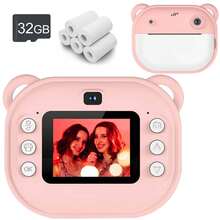 Instant Print Camera For Adult Leisure Toys, Christmas Birthday Gifts For Girls Boys, HD Digital Video Cameras For Adult, Portable Toy (1300mAh Rechargeable Battery)For Holidays, Christmas, Halloween, Birthday Parties & Special Occasions