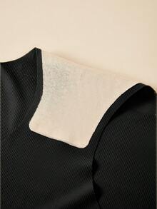 6件加大码无缝罗纹透气高弹舒适薄款女士低腰内裤，大地色 - 彩色 - 查看 5