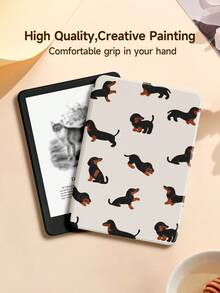 1 pieza Funda protectora para Kindle Paperwhite 5/Kindle NK 11/Kindle Edition con diseño lindo de cachorro de dibujos animados y lunares, función de activación/suspensión automática, ligera y ajustada para proteger tu dispositivo de lectura - Multicolor - Ver 6