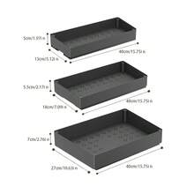 Organizador de gabinetes extraíbles, cajones extraíbles para gabinetes de cocina, organizador debajo del fregadero, estantes extraíbles para el hogar, gabinetes de cocina, despensa, almacenamiento de baño - Negro - Ver 3