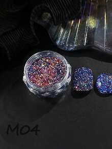 8 盒/套超亮指甲闪粉 0.4 克/罐变色龙极光闪亮钻石美甲镀铬粉细闪粉颜料 - 彩色 - 查看 22