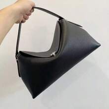 Sweden's Niche TOTEME 2025  NewFashion Light Luxury Shoulder Bag - Soft Commuter Totewith Adjustable Strap, Detachable Sash, And Cotton LiningAvailable In Deep - 黑色 - 查看 7