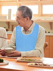 Set de 4 baberos grandes para adultos, baberos de tela tipo toalla para el cuidado de ancianos - Multicolor - Ver 6