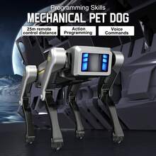Robot Pet Dog  Smart AI-Powered Companion, App & RC Control, Interaction Robotics Toys-Grey - Grey - View 1
