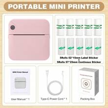 Label Sticker Mobile Thermal Portable Wireless Receipt Hand Parking Label Mini Printer, Label Printing, Receipt Printing, Mini Labeler, Handheld Device, Photo Print, Thermal Printing Technology, Wireless Labeler, Mobile Printer, Delivery Services, Home Office Setup