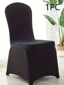 1/10/50 chiếc Vỏ bọc ghế bằng vải thun co giãn màu đen dùng cho tiệc cưới, sự kiện, tiệc tùng, ăn uống, trang trí, vỏ bọc ghế co giãn tốt - màu đen - Xem 10