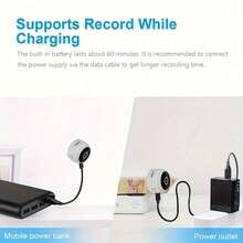 Mini Wireless Security Camera, 480P, Indoor Camera, WIFI Function, Magnetic Installation, Motion Detection, Simple Installation, Suitable For Home, Office, Warehouse, Can Be Used As Holiday Gifts, Birthdays, Christmas (White Or Black)