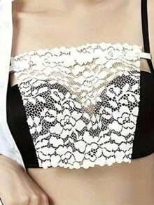 3pcs/1pc Elegant Floral Anti-Glare Bra Pads - Fashionable & Comfortable Lingerie Enhancer, Lace Knitted Padding For Womenrandom Color,Summer. - Multicolor - View 10