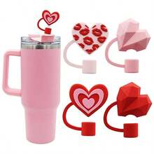 1/2/4/6/8 Stück 8-10mm Valentinstag Liebes-Bär Engelsflügel Strohhalm Kappe Strohhalm Stopfen Universal personalisierter staubdichter Stopfen Strohhalm Dekoration staubdichter Strohhalm Stopfen