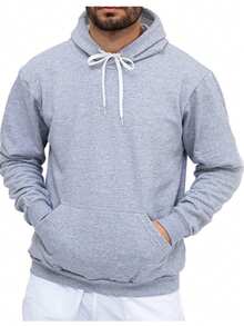 Men Hoodies - Màu Xám nhạt - Xem 2