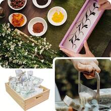 Soap Mold Making Kit With Wooden Cutter Soap Molds Silicone 46oz Purple |   Melt And Pour Or Cold Process, 50pc Soap Packaging Paper Bags And Slicer |   Gift For Wife Women Housewife Soaper