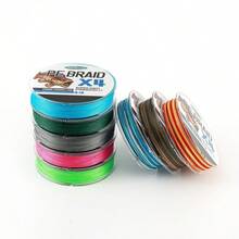 Línea de pesca trenzada - Rendimiento de alto rendimiento de grado profesional para agua salada y agua dulce - Línea de pesca de colores trenzada de 4 hebras de 300M talla grande fuerte y multifilamento PE para mayor visibilidad