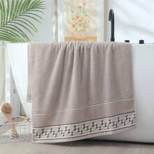 Toalla de baño de nuevo estilo, de algodón puro, agrandada y gruesa, para adultos, suave y absorbente, de algodón puro, para hombres y mujeres, grande, de jacquard, de algodón puro, de color liso, sin pelusa, gruesa, de regalo