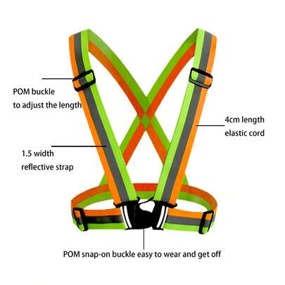 1PC Reflective Vest Running Gear 2 Packs, Protecting Your Safety High Visibility Adjustable Safety Ves For Night Cycling,Hiking, Jogging,Dog Walking