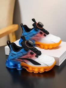 Teenagers Boys Girls Fashion Chunky Sneakers, Soft & Comfortable Rotary Buckle Easy On/Off, Comfortable Lining, Non-Slip & Durable, Suitable For School, Students, Sports, Casual Wear - Multicolor - View 3