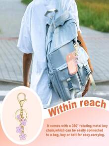 2 件 Touchland 1 盎司（30 毫升）洗手液喷雾瓶保护套，26 个花朵和字母喷雾瓶标记，硅胶防摔防撞保护套，带钥匙扣设计，方便旅行携带，可挂在包、钥匙或儿童背包上，耐磨、防水、可重复使用 Touchland 洗手液喷雾保护套，旅行、户外、礼物、万圣节礼物、圣诞节礼物 - 紫色 - 查看 5