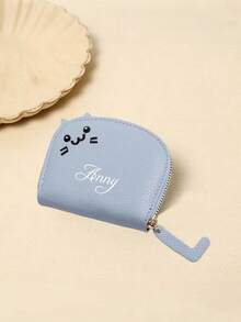 1 ví đựng tiền xu hình mèo cá nhân hóa, ví đựng tiền xu khắc tên theo yêu cầu, ví da cá nhân hóa, ví nữ, ví dễ thương, ví nhỏ gọn, ví chất liệu PU, túi có khóa kéo, quà tặng cho người yêu mèo, ví đựng thẻ, ví nữ cá nhân hóa. - Nhiều màu - Xem 5