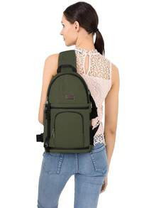 MOSISO Camara Bolsa, DSLR/SLR/Mirrorless Mochila a Prueba de Golpes Para Cámara Con Trípode e Inserto Desmontable - Ejército Verde - Ver 6