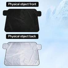 5件磁性通用汽车挡风玻璃防雪罩汽车遮阳罩加厚防霜防冻防紫外线车罩 - 塗銀布防雪罩 - 查看 8