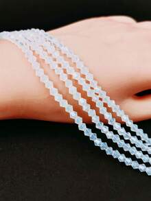 10 Strands (Approx. 1200+ Pcs) 4mm Shiny Glass Beads, Austrian Crystal Glass Rondelle Beads, Spacer Beads For Bracelets, Necklaces, Anklets, Earrings, Jewelry DIY Loose Beads - Multicolor - View 21