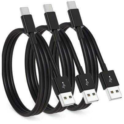 1~3 条 USB A 转 USB C 快速充电线，3 英尺/6 英尺长车载充电器 Type C 线，兼容 17 16 15 Pro/Pro Max/Plus，兼容三星 Galaxy S25 S24 S23 S22 S21 S20 S10 A55 A54 翻盖手机