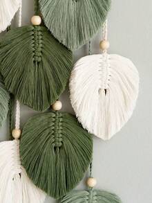 1pc Best Bohemian Weaving Handmade Tapestry Or Hook Wall Hanging Leaf Decoration Gift For Home,Winter Xmas Boho Chic Christmas Tree Crafts Ornaments Woden Beads Fabric Feather Tassel Presents Decor Indoor Outdoor Wedding Favours Accessories Engagement Party Birthday Living Room Bedroom House Wall Door Hanging Decorations Beauty Items Supplies Holiday Festival Essentials Personalised Gifts For Friend Women