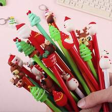 10pcs/20pcs Christmas Series Neutral Pens, Christmas Event Sharing Pens, Christmas Small Gifts, Student Prize Gifts, Practical Christmas Gifts