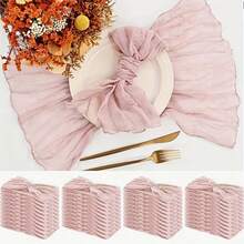 42pcs Christmas Napkins, 17.72x17.72cm Crinkle Soft Fabric Napkins, Suitable For Wedding Party Events Table Decoration Home Decor Christmas Decorations Room Decor Winter