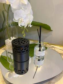 1 pieza Bandeja de espejo acrílico negro asimétrico de lujo, base para vela/difusor de estilo INS, prop de fotografía, decoración de consola de entrada del hogar, para colección de vacaciones en la playa, baño, dormitorio, gran capacidad - Multicolor - Ver 16