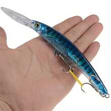 6pcs Premium 17cm/24g Soft Swimbait Lure With Long Tongue, Suitable For Catching Large Trout, Carp And Other Fish Types, Sinking Minnow Bait With Rattle And Blood Groove Hook, Suitable For Deep Water Fishing - Multicolor - View 15