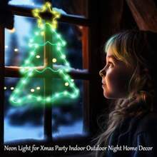 VCUTEKA Christmas Window Silhouette Lights Decoration Lighted Xmas Trees Christmas Window Light Decor For Holiday Indoor Outdoor Wall Door Glass Home Decor Party Supplies