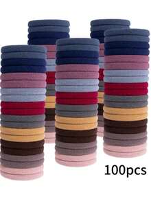 50 pièces/100 pièces Élastiques à cheveux sans couture pour boucles de cheveux, sans dommage pour les cheveux, pour attacher les cheveux, haute élasticité, élastiques, accessoires colorés pour cheveux, pas trop serrés