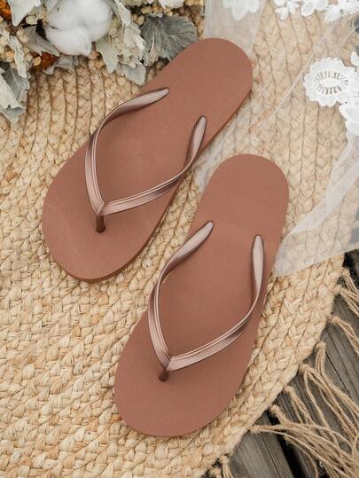 Girl's Fashion Flat Flip Flops, Casual Pool/Beach Slippers, Comfortable Soft Bottom Shower/Home Sandals