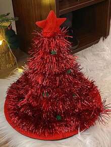 1 قبعة زينة عيد الميلاد، إكسسوار للحفلات والأعياد، قبعة للبالغين للتنكر والتصوير الفوتوغرافي