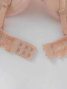 DISEON 3pcs/Set Ultra-Soft Lace Splicing Supportive T-Shirt Bra Set