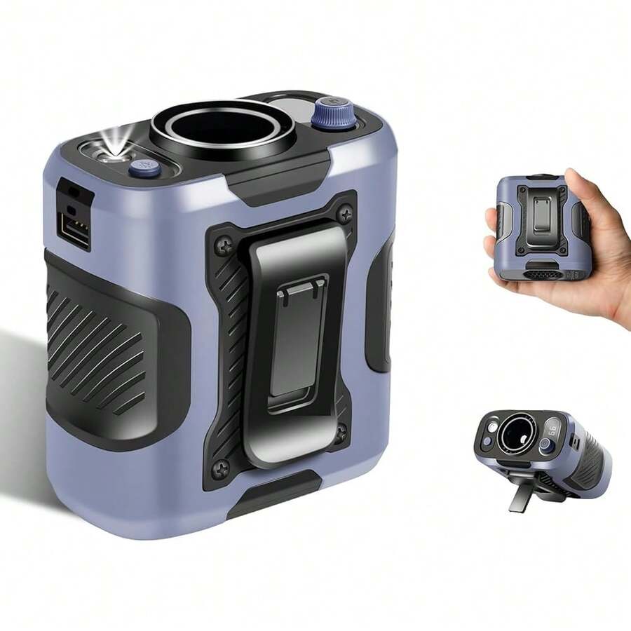 Portable  Fan, Wearable Belt Fan With 100-Speeds, 13500RPM, USB Rechargeable Power , Under Shirt Fans - 24H Cooling For Kitchen, Travel, Outdoor(Forest Green)