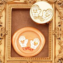 Disney 1 قطعة ختم شمع بموضوع عيد الميلاد بقطر 25 مم، ختم شمع نحاسي للأظرف والأختام الشمعية لحفلات عيد الميلاد، مجموعة ختم شمع هدية