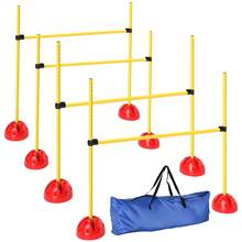 PawHut 4-Piece Dog Agility Equipment With 4 Hurdle Bars, For Training - Yellow - View 2