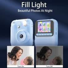 Digital Video Camera Vintage,Kids Camera Instant Print Camera For Kids Quick-Release Prints Christmas Birthday Gifts Age 6-14,Selfie Digital With 1080P Videos Toddler Portable Travel Toy - Multicolor - View 11