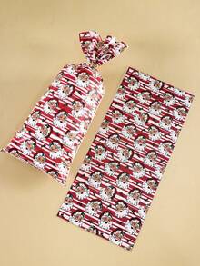 50/100Pcs Merry Christmas Plastic Gift Bags, Christmas Xmas Gifts Wrapping Bags Pink Snowman Xmas Tree Snowflakes Christmas Cellophane Treat Bags, Christmas Decorations For Home 2025/2026 New Year Packaging Bags Christmas Decorations Christmas Decor Christmas Gifts Christmas Wrapping Paper Christmas Party Supplies Christmas Gift Bags