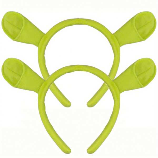 2 Pieces Monster Ear Headband, Monster Headband With Ears, Green Monster Headband Alien Headband Adult Halloween Makeup Face Washing (1 Piece)